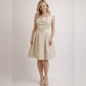 Eliza J Cream Designer Dress